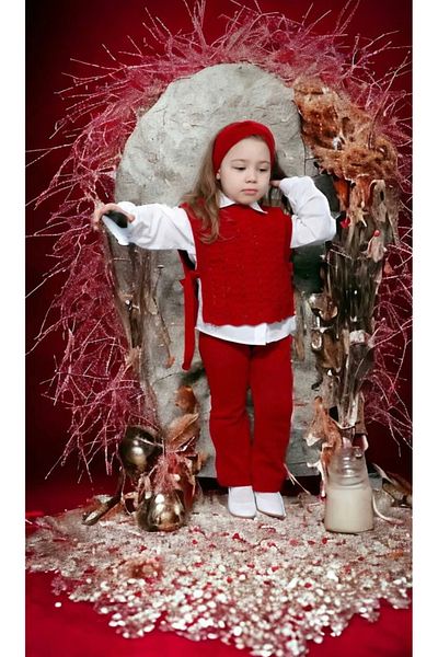 Kokosh kidss Girl's Bandana Knitwear 3-Piece Set (Not Including Shirt)