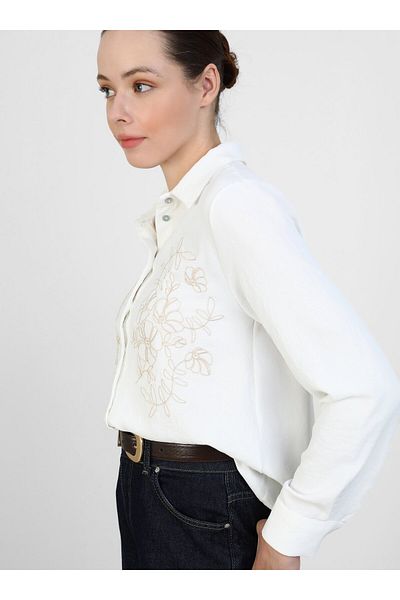 Refka Refka White Aerobin Embroidered Tunic