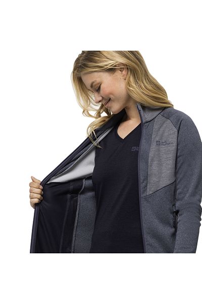 Jack Wolfskin Women's Fleece Jacket, Blattsteig and Navy