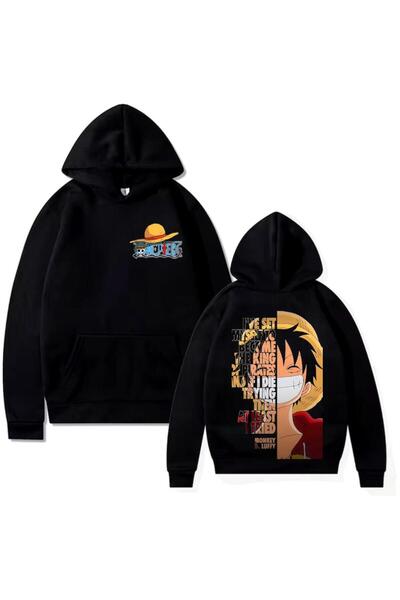 Aesthia One Piece Anime Sırt Baskılı Oversize Hoddie -Mingalondon