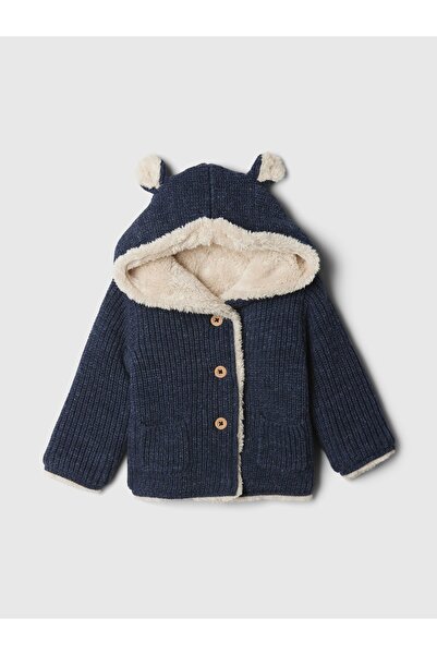 GAP Bebek Mavi Cozy Ayıcık Detaylı Hırka