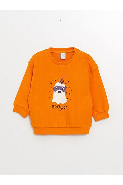 LC Waikiki LCW Baby Baby Boy Sweatshirt and Sweatpants Set - Crew Neck, Long Sleeve, Printed, Set of 2