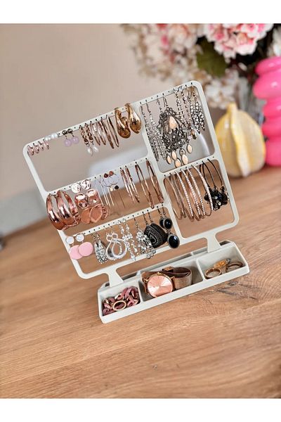 Beta Jewelry Organizer Stand Jewellery Accessory Case Ring Earring Watch Organizer