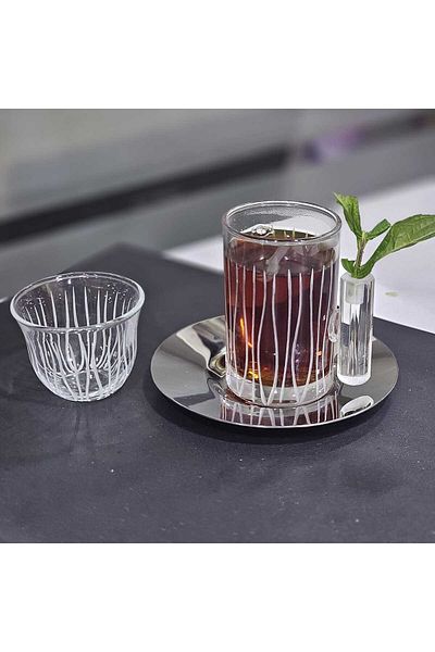 Turkish Store İstanbul 18 Piece Tea and Coffee Set