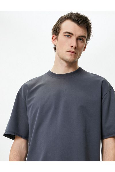 Koton Oversize T-Shirt Crew λαιμόκοψη κοντό μανίκι βαμβακερό