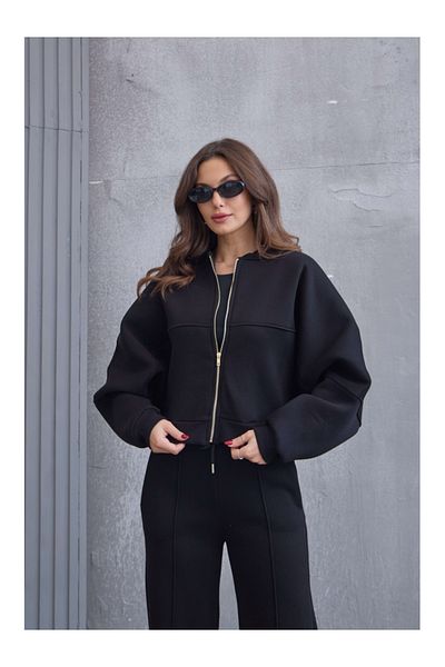 Elif Özbey Butik Set dublu cu mânecă liliac neagră