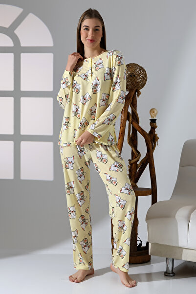 LİKAPA LİKAPASHOP PATLI UZUN KOL PİJAMA TAKIMI