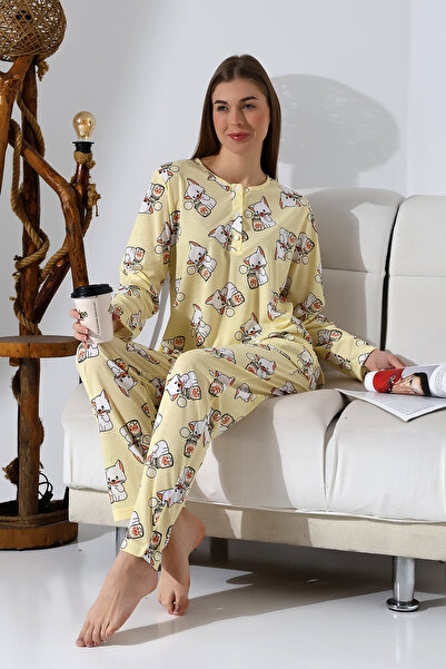 LİKAPA LİKAPASHOP PATLI UZUN KOL PİJAMA TAKIMI