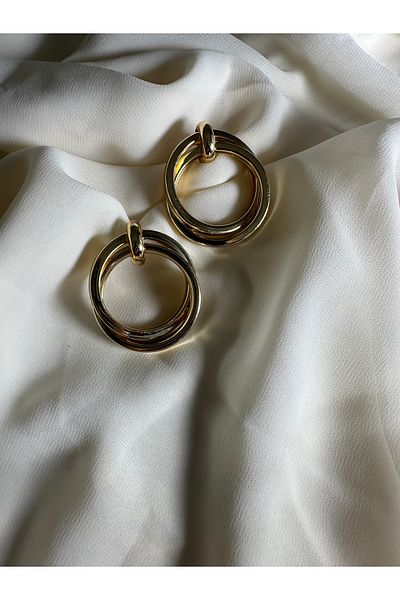 Pao Rosa Gold Vintage Hoop Earrings