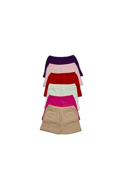 Şenay Heart Patterned Girls' Boxers - 100% Cotton, Economical Pack of 6