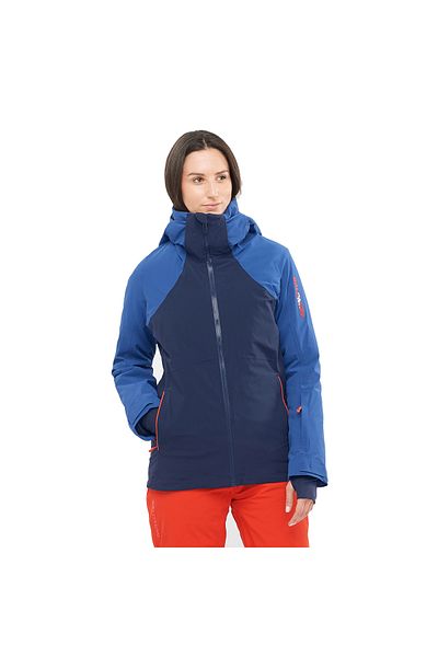 Salomon Brilliant Women's Ski Jacket - Navy Blue