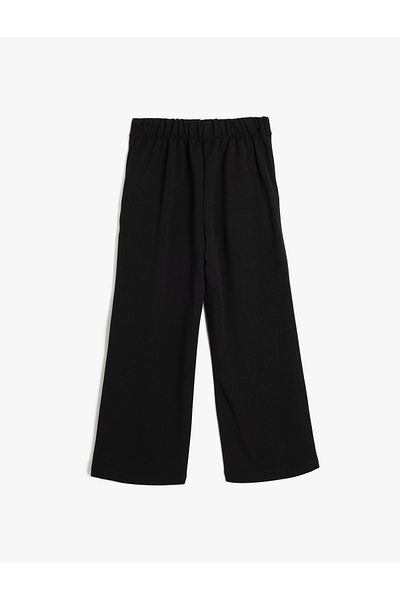 Koton Basic Wide Leg Trousers with Pocket Detail