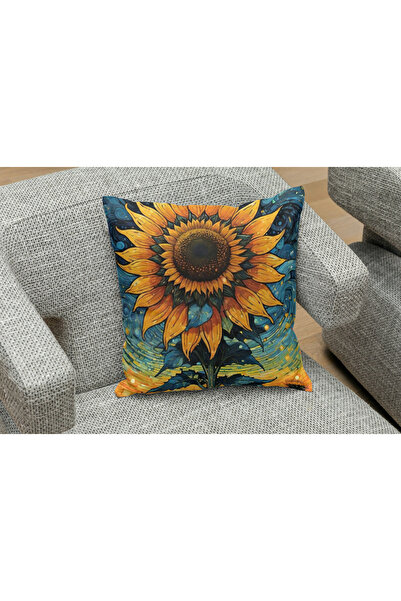 owl bag Šareni kvadratni futrola sa umetnim uzorkom suncokreta Jastuk