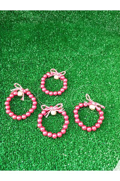 ZEKAAVM Christmas Ornament 4 Pieces Pomegranate Flower Pearl Tree Ornament