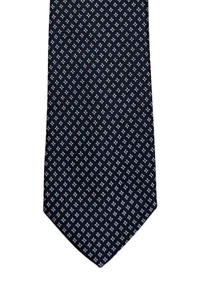1001 Kravat Men's Gift Set with Wooden Box Classic Navy Blue Tie and Socks