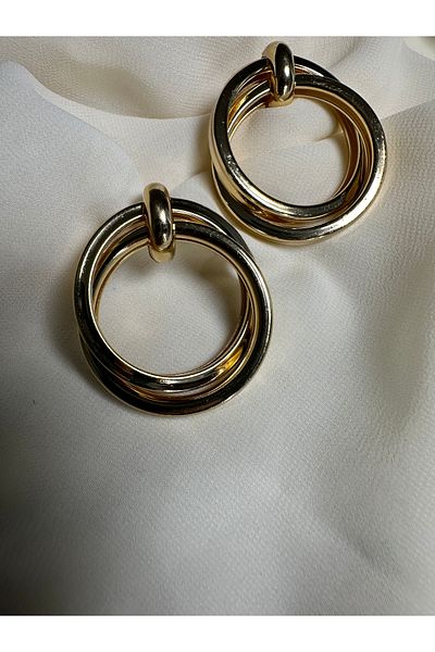 Pao Rosa Gold Vintage Hoop Earrings