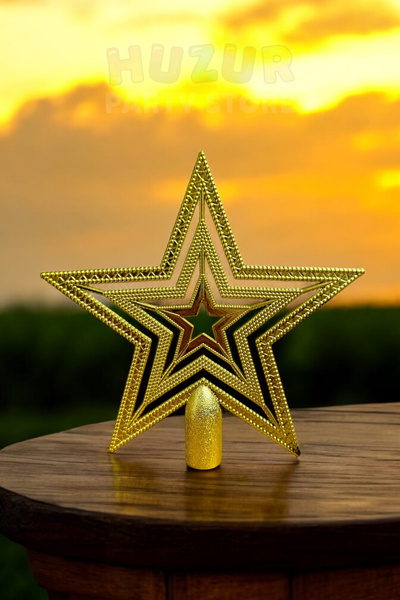 Huzur Party Store Χρυσό Χρυσό Χρώμα Τεπέλικ 20 εκ. Γυαλιστερά αστέρια που συνδέονται Χριστουγεννιάτικο Πεύκο Πρωτοχρονιάτικο Τεπέλικ