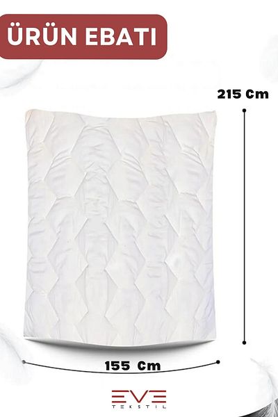 Eve Tekstil Quilted High Quality 4 Seasons Usable Microfiber Soft Single Antiallergic Quilt