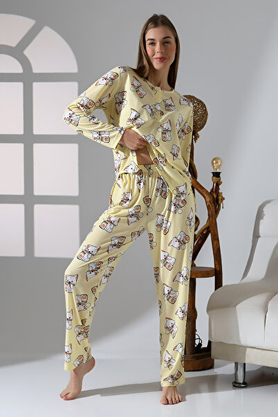 LİKAPA LİKAPASHOP PATLI UZUN KOL PİJAMA TAKIMI