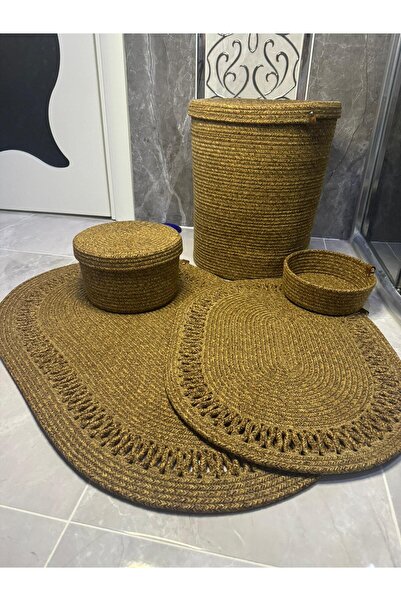 Sarda Design Paspas,çamaşır kirli sepeti, banyo seti