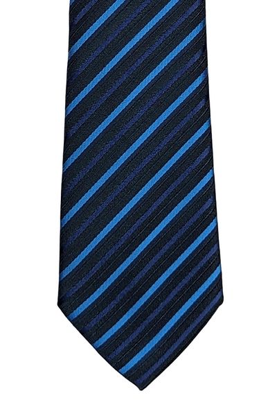 1001 Kravat Men's Gift Set with Wooden Box Classic Navy Blue Tie and Socks
