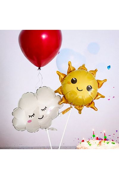 Partifabrik Cloud Sun Themed 2 Piece Foil Balloon Set