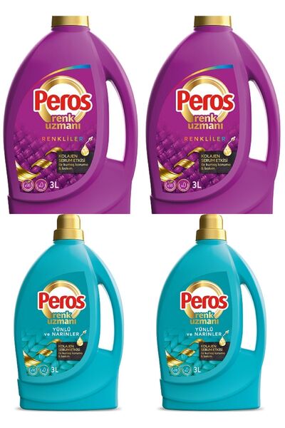 Peros Renk Uzmanı Yünlü Ve Narinler Kolejan Serum Etkisi Ile Kumaş Koruma & Bakım 4 X 3 Lt