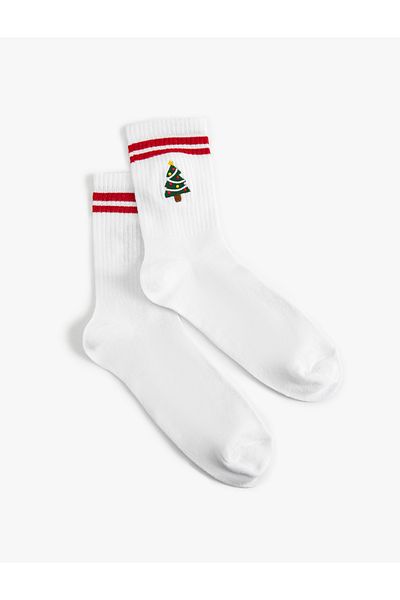 Koton Christmas Patterned Tennis Socks