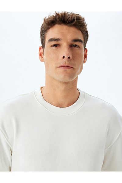 Koton Βαμβακερό μπλουζάκι Oversize - Crew Neck, Κοντό μανίκι