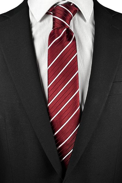 1001 Kravat Burgundy Striped Tie Design