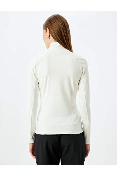 Koton Cepli Slim Fit Dik Yaka Fermuarlı Polar Sweatshirt