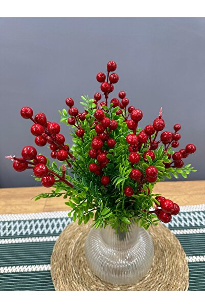 ZENCHES kokina çiçeği 3 demet 21 dal yapay çiçek yılbaşı süsü şans bitkisi