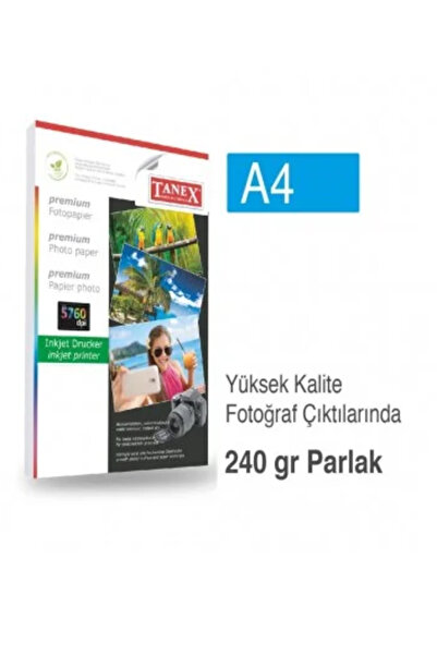 Tanex A4 240GR FOTOĞRAF KAĞIDI 20Lİ