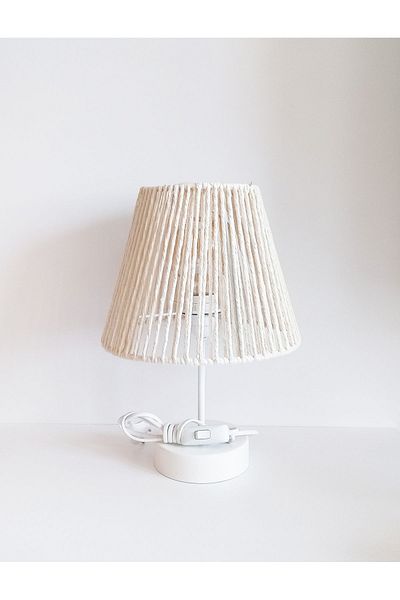 C&A&B KUZEY AVİZE MACROME ECRU ROPE PENDER BEDROOM, BABY AND CHILDREN'S ROOM LAMPSHADE