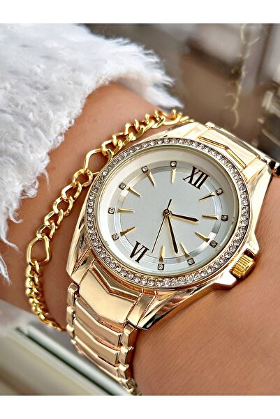 Tisaati Limited Edition Series Full Stone Classic Design Metal Women's Wrist ...