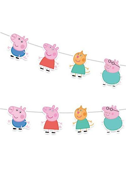 Parti Dükkanım Peppa Pig  Dekoratif Banner 150x19 cm
