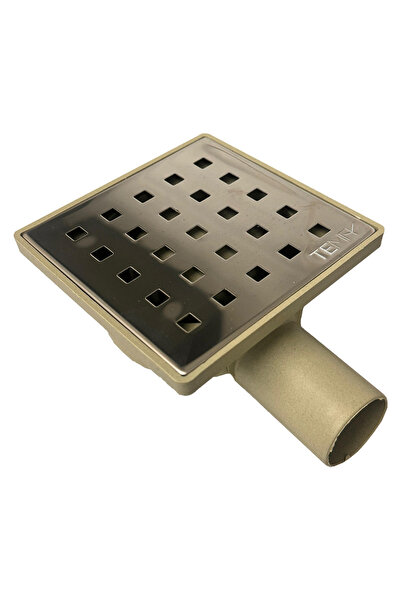 GONDEX Tema Krom Yer Sifonu Yandan Çıkış 32 mm 10x10 cm - Yer Sifonu