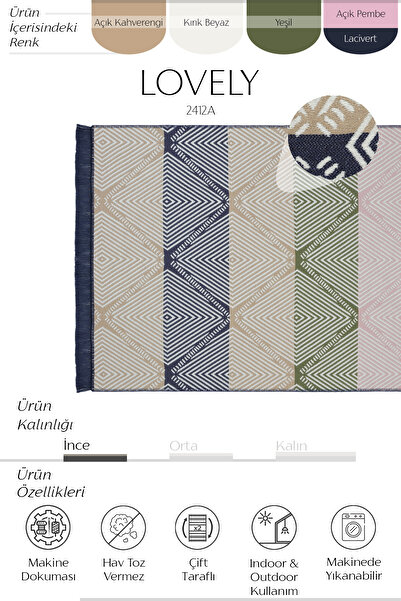 Cool Halı Lovely Colorful Rug Machine Washable Double-Sided Woven Acrylic Thin Bathroom Balcony Kitchen Rug