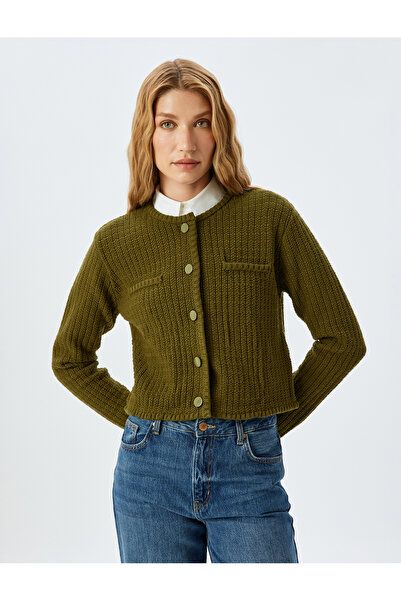 Koton Ζακέτα με μακρύ μανίκι με κουμπιά και τσέπη