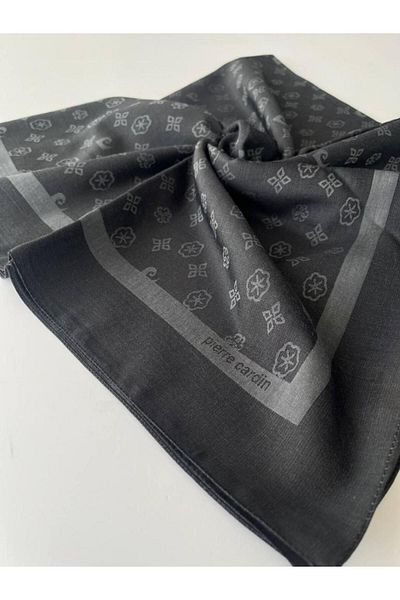 Pierre Cardin Φουλάρι από βαμβάκι Anthracite