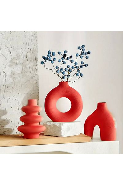 Rummjewelry 3-Piece Nordic Style Bohemian Vase Gift Pinterest Pampas Vase Set Vase Decorative Item