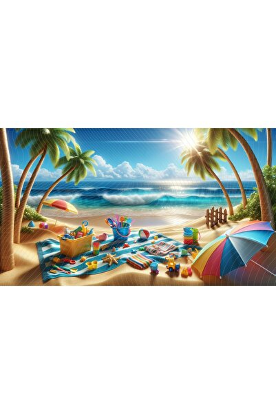 Venspor Fundal colorat pentru copii cu tematică de plajă - Fundal de studio 2...