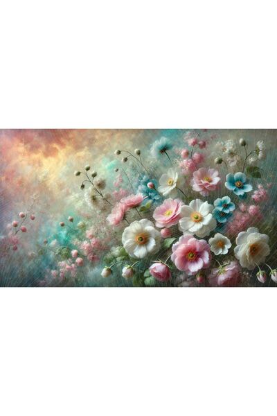Venspor Pastel Floral Patterned Romantic Studio Background - 200x150cm