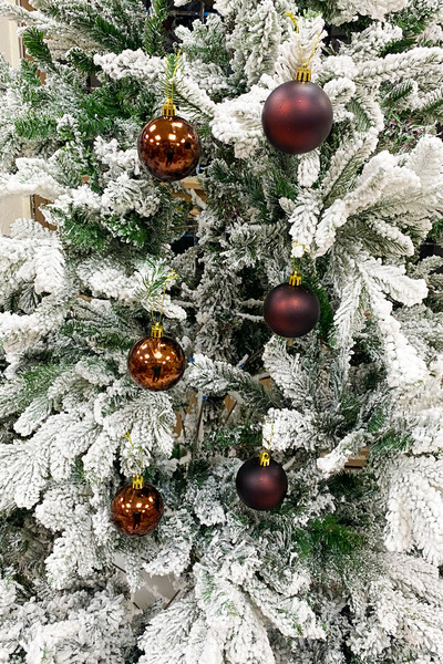 Yusuf Dirik YD Party Supplies Новогодишна елха топка 3 броя блестящи 3 броя матирани Общо 6 броя Размер 6 см