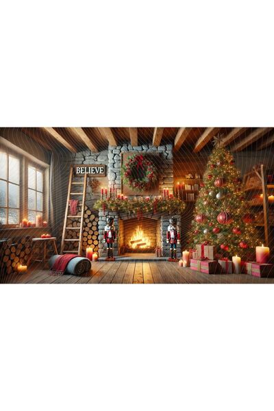 Venspor خلفية استوديو احترافية بتصميم عيد الميلاد مقاس 200 × 150 سم - دافئة و...