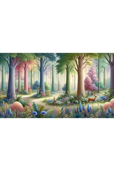 Venspor خلفية ساحرة ملونة بتصميم مشهد الغابة - صندوق استوديو مقاس 200 × 150 سم