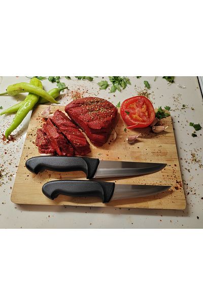 KB SOLİNGEN Slg Black 2 Piece Butcher (Et) Knife Set (No:1 and No:2)