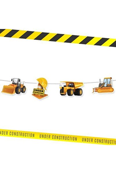 Parti Dükkanım İnşaat Temalı Dekoratif Banner 160x16 cm