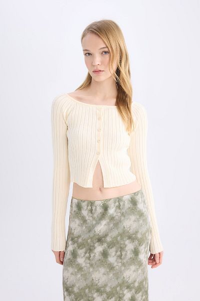 DeFacto Open Shoulder Fitted Knitwear Sweater - E0727Ax24Wn