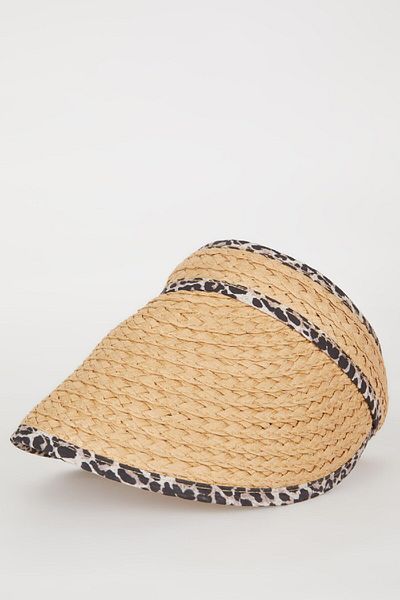 DeFacto Damen-Strohhut mit Leopardenmuster – T8445AZ24SM